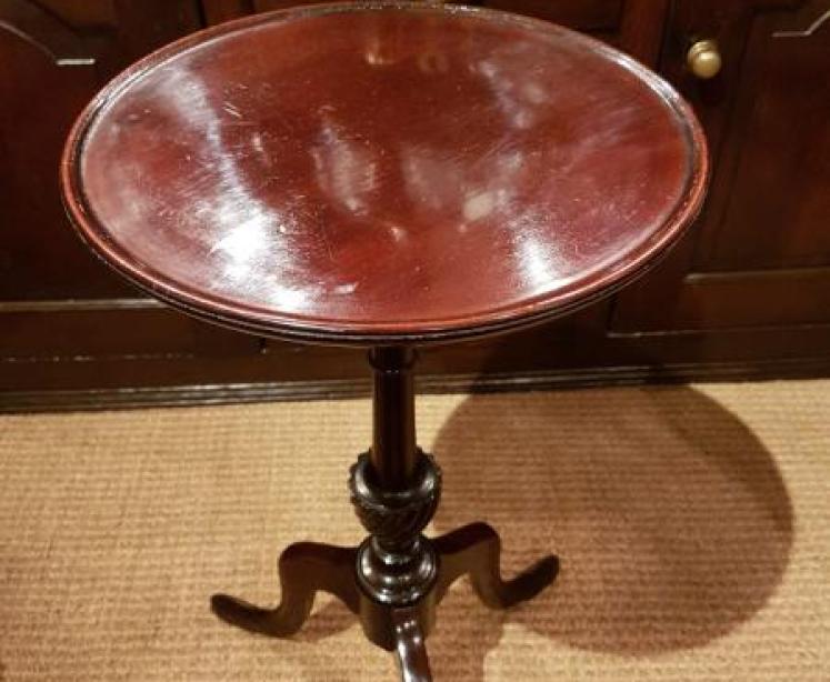 Antique Edwardian Mahogany Wine Table - Image 5
