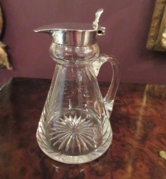 George V Period Silver Whisky Noggin Decanter