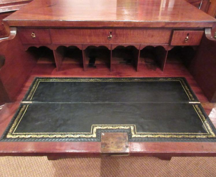 Small George III Antique Secretaire Military Chest - Image 2