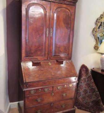 Stunning George I Period Walnut Bureau Bookcase