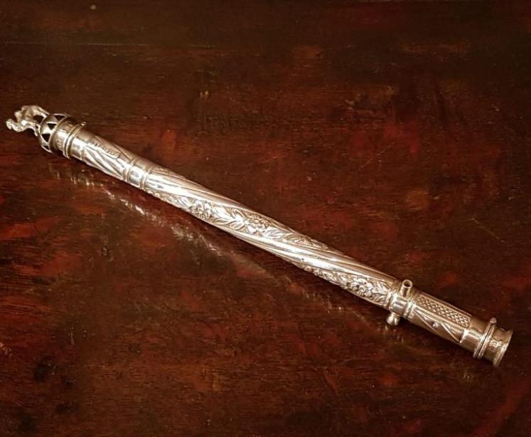 Rare Victorian Silver Vesta and Wax Holder - Image 1