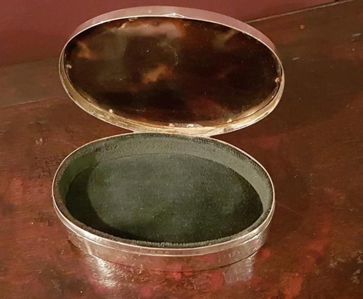 Silver and Tortoise Shell Ring Box - Image 2