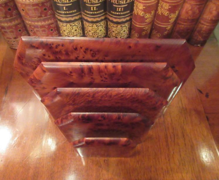 Art Deco Burr Walnut Letter Rack - Image 2