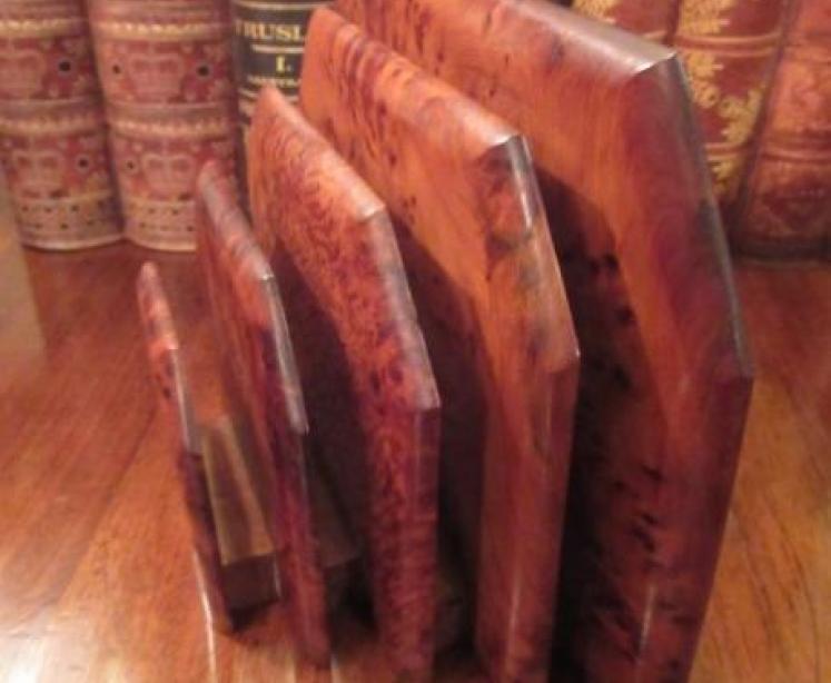 Art Deco Burr Walnut Letter Rack - Image 3