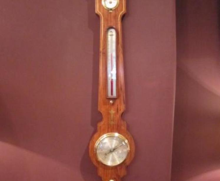 Rare 19th Century Rosewood 5" Dial Banjo Barometer - Image 1