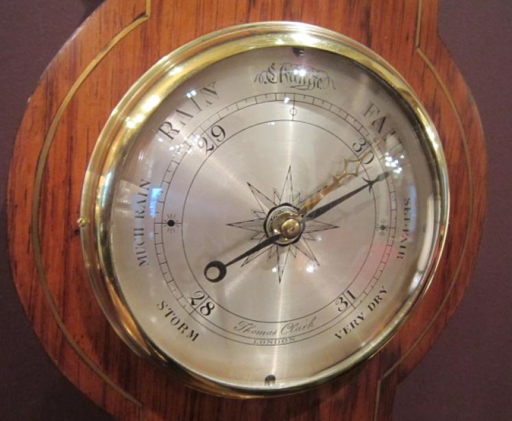 Rare 19th Century Rosewood 5" Dial Banjo Barometer - Image 2