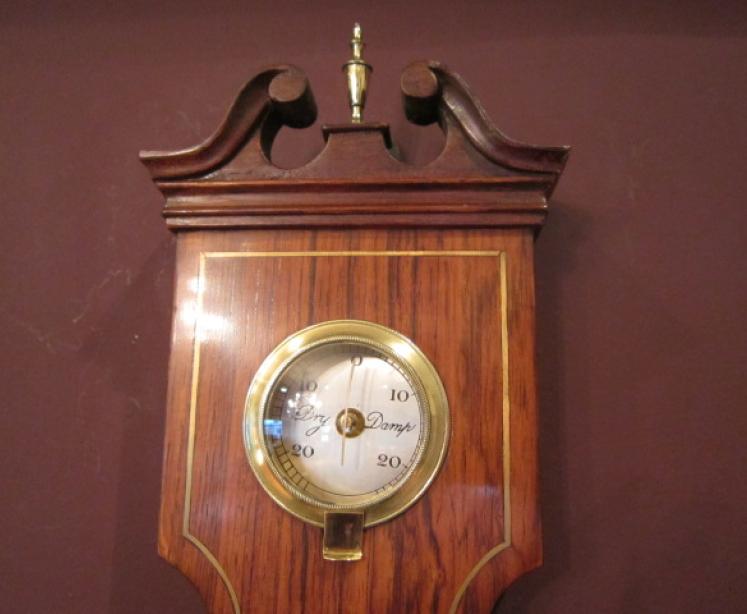 Rare 19th Century Rosewood 5" Dial Banjo Barometer - Image 3