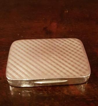 Antique Silver Engraved Table Vesta Case