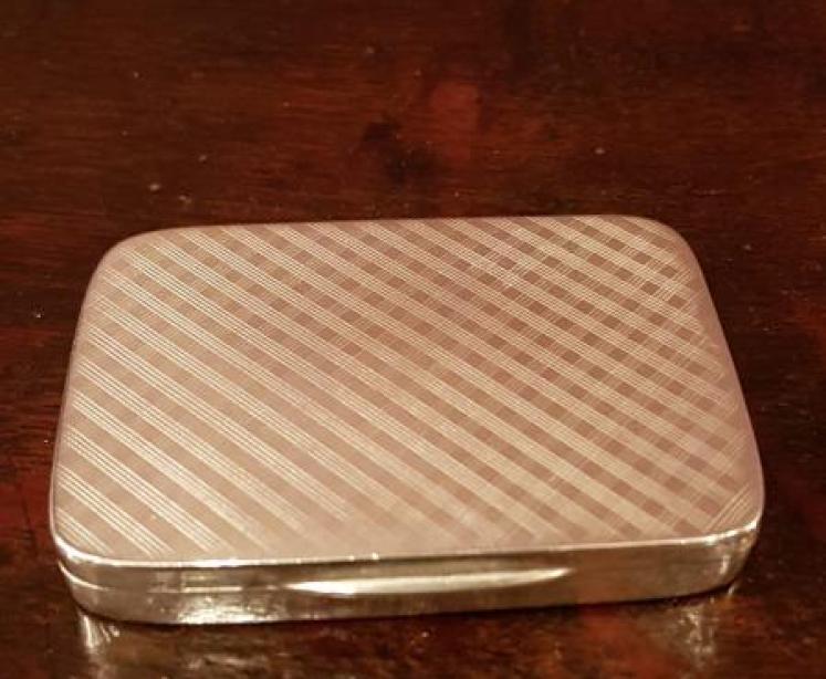 Antique Silver Engraved Table Vesta Case - Image 1