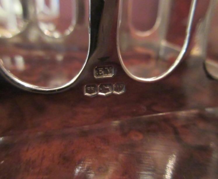 Pair of George VI Period Silver Toast Racks - Image 4