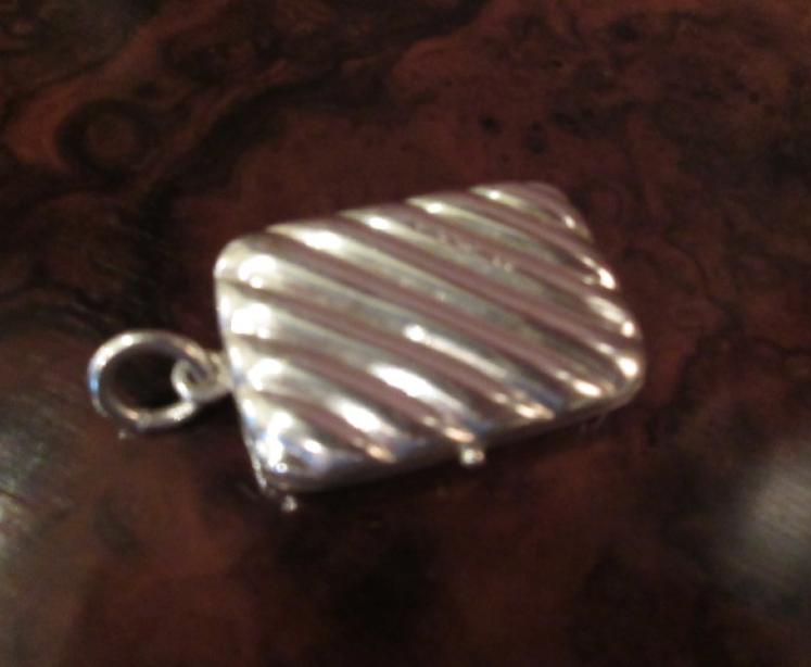 Victorian Antique Silver Fob Stamp Holder  - Image 5