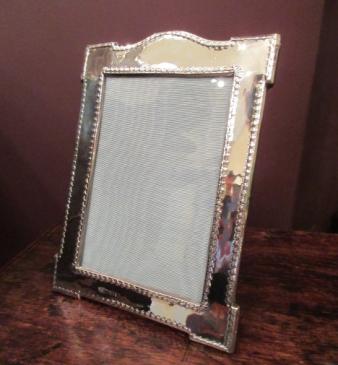 Edwardian Antique Silver Shaped Photo Frame