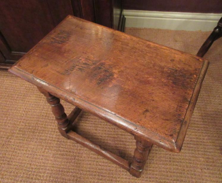 Antique George II Style Oak Joint Stool - Image 2