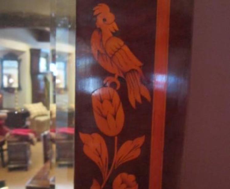 Superb George III Walnut & Marquetry Inlaid Mirror - Image 2
