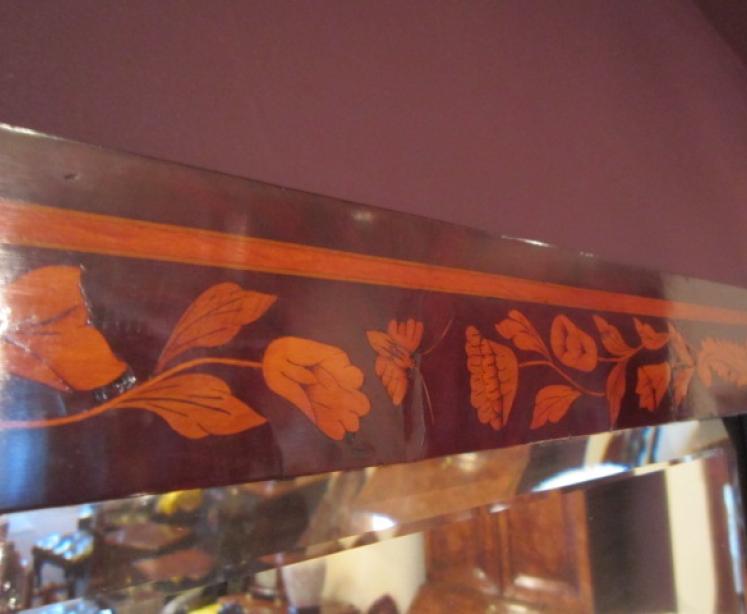 Superb George III Walnut & Marquetry Inlaid Mirror - Image 3
