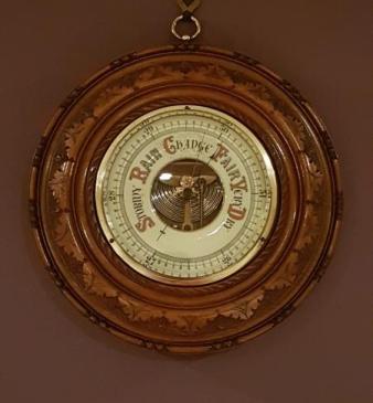Superb Large Victorian Carved Walnut Skeletonised Android Barometer