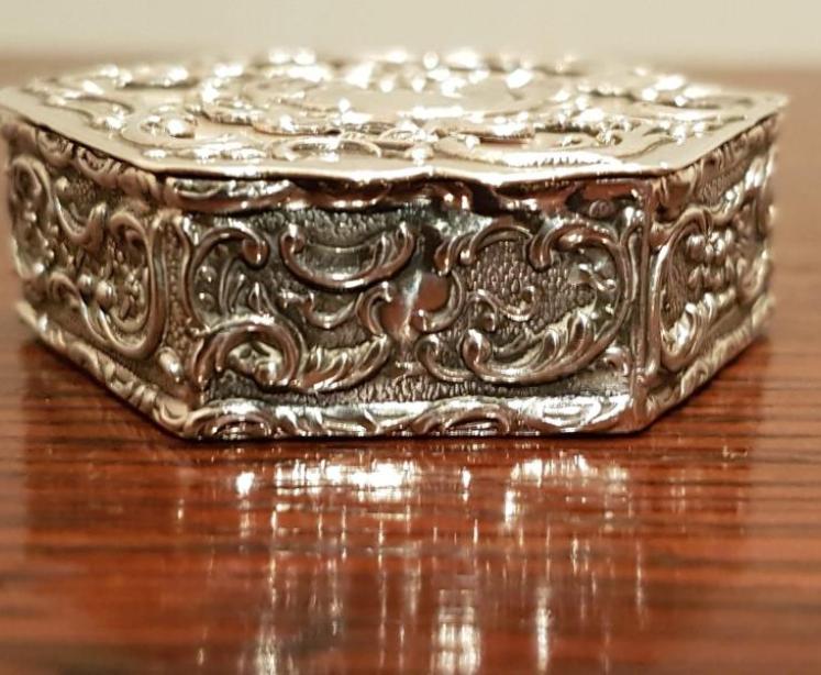 Victorian Silver and Mother of Pearl Box - Image 4